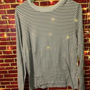 A NEW DAY BLACK AND WHITE STRIPED LONG SLEEVE TEE